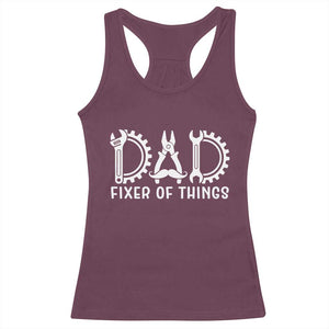 Dad Fixer Of Everything Garage Life Racerback Tank Top Auto Mechanic Fathers Day Gift TS12 Maroon Print Your Wear