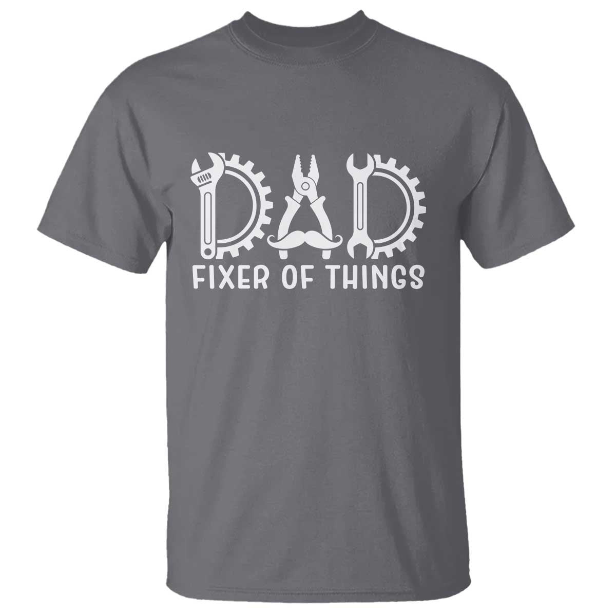 Dad Fixer Of Everything Garage Life T Shirt Auto Mechanic Fathers Day Gift TS12 Charcoal Print Your Wear