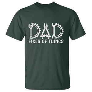 Dad Fixer Of Everything Garage Life T Shirt Auto Mechanic Fathers Day Gift TS12 Dark Forest Green Print Your Wear