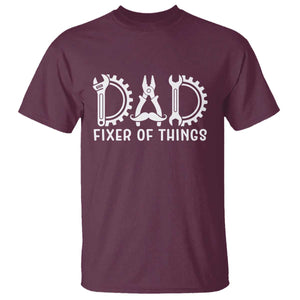 Dad Fixer Of Everything Garage Life T Shirt Auto Mechanic Fathers Day Gift TS12 Maroon Print Your Wear