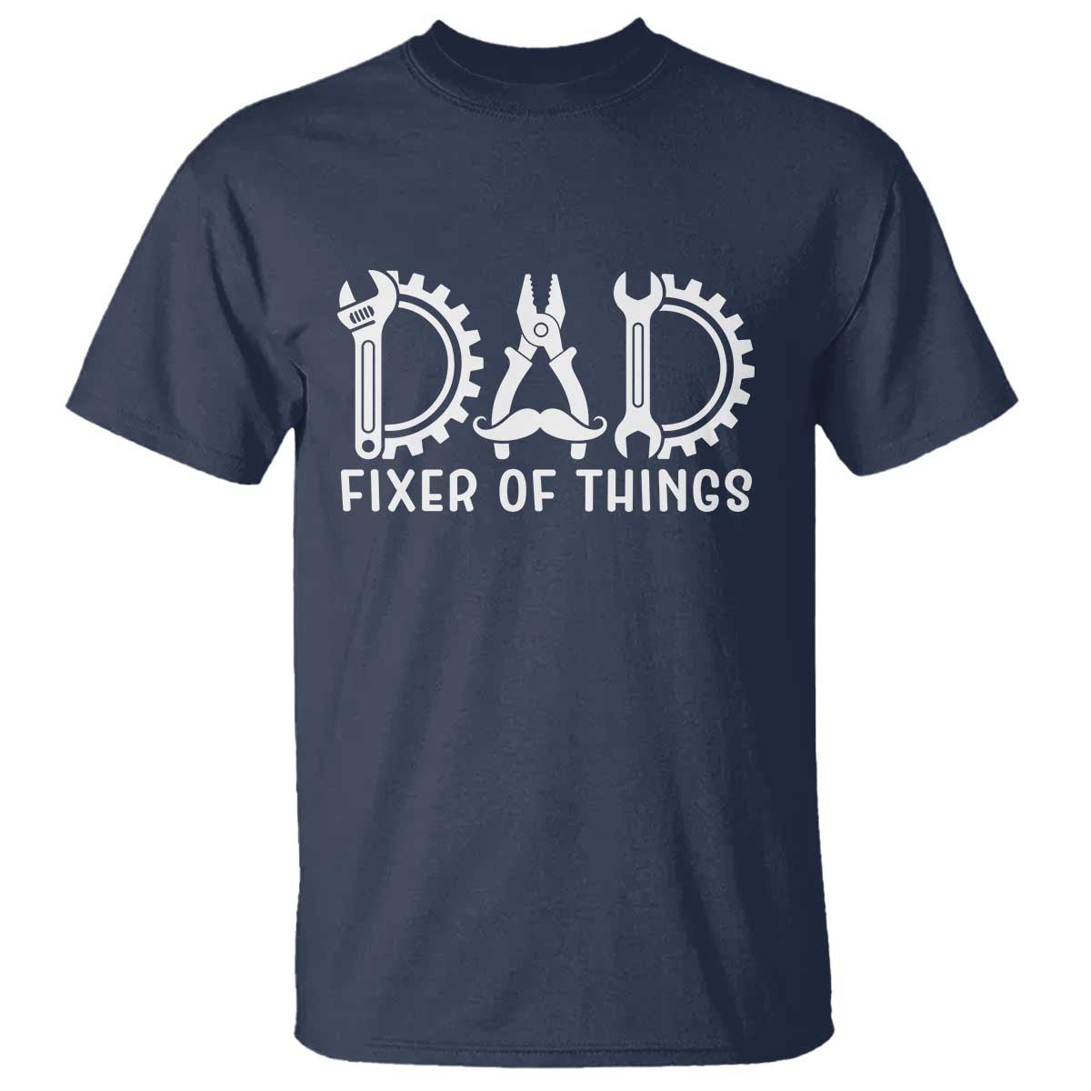 Dad Fixer Of Everything Garage Life T Shirt Auto Mechanic Fathers Day Gift TS12 Navy Print Your Wear