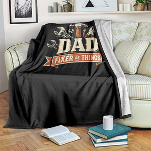 Mechanic Dad Fixer Of All Things Throw Blanket Funny Auto Repair Fathers Day TS12 Print Your Wear