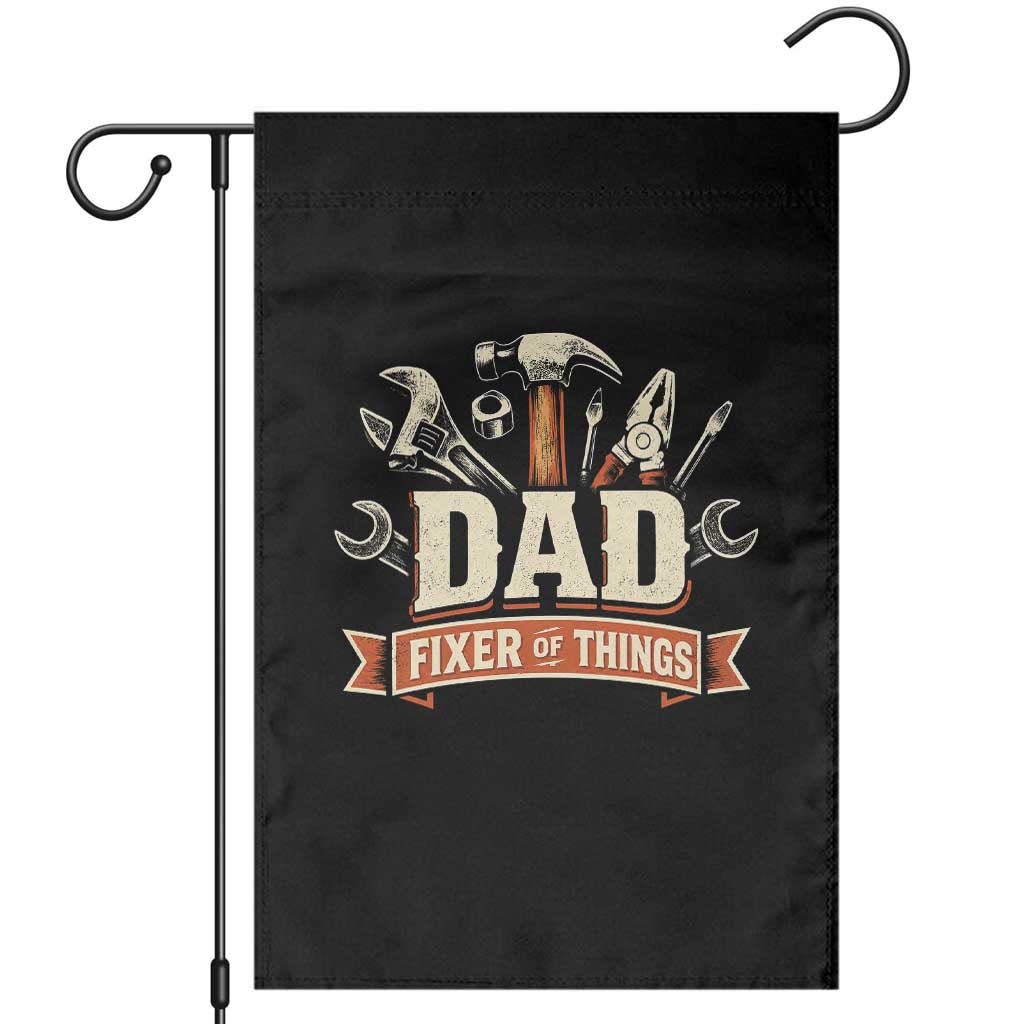 Mechanic Dad Fixer Of All Things Garden Flag Funny Auto Repair Fathers Day TS12 Black Print Your Wear
