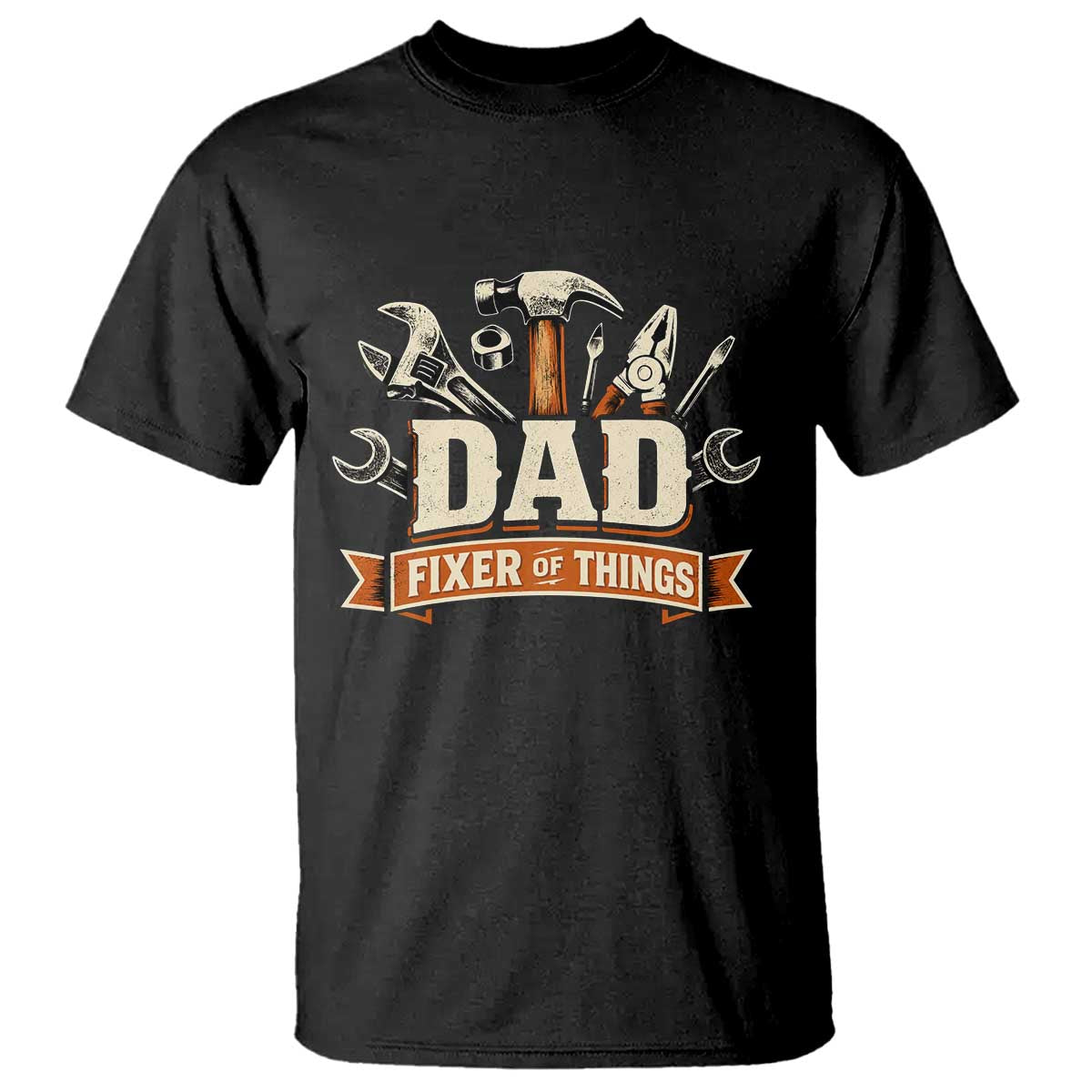 Mechanic Dad Fixer Of All Things T Shirt Funny Auto Repair Fathers Day TS12 Black Print Your Wear