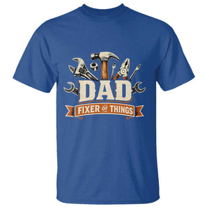 Mechanic Dad Fixer Of All Things T Shirt Funny Auto Repair Fathers Day TS12 Royal Blue Print Your Wear