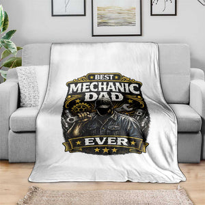 Best Mechanic Dad Ever Throw Blanket Auto Repair Fathers Day Graphic TS12 Print Your Wear