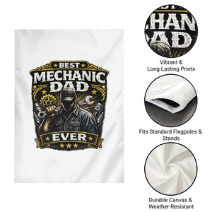Best Mechanic Dad Ever Garden Flag Auto Repair Fathers Day Graphic TS12 Print Your Wear