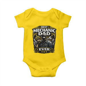 Best Mechanic Dad Ever Baby Onesie Auto Repair Fathers Day Graphic TS12 Daisy Print Your Wear
