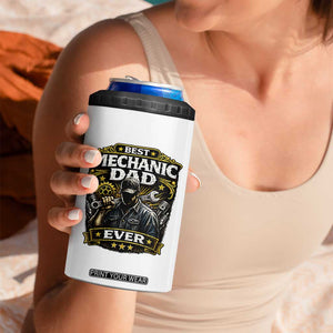 Best Mechanic Dad Ever 4 in 1 Can Cooler Tumbler Auto Repair Fathers Day Graphic TS12 Print Your Wear