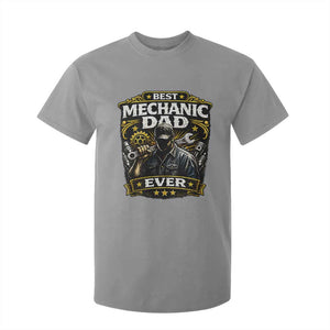 Best Mechanic Dad Ever T Shirt For Kid Auto Repair Fathers Day Graphic TS12 Sport Gray Print Your Wear