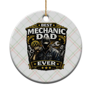 Best Mechanic Dad Ever Ceramic Ornament Auto Repair Fathers Day Graphic TS12 1pc Christmas Plaid Print Your Wear