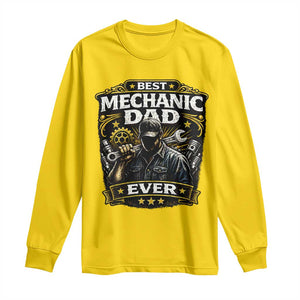 Best Mechanic Dad Ever Long Sleeve Shirt Auto Repair Fathers Day Graphic TS12 Daisy Print Your Wear