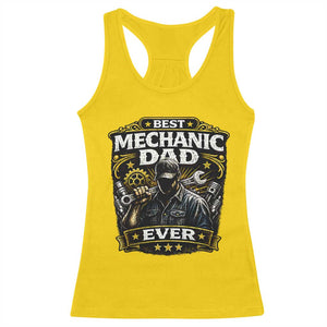 Best Mechanic Dad Ever Racerback Tank Top Auto Repair Fathers Day Graphic TS12 Daisy Print Your Wear