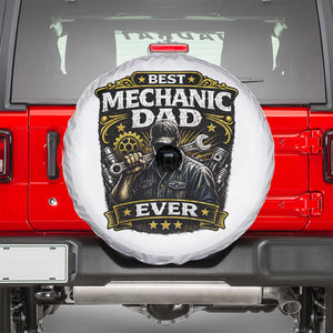 Best Mechanic Dad Ever Spare Tire Cover Auto Repair Fathers Day Graphic TS12 White Print Your Wear