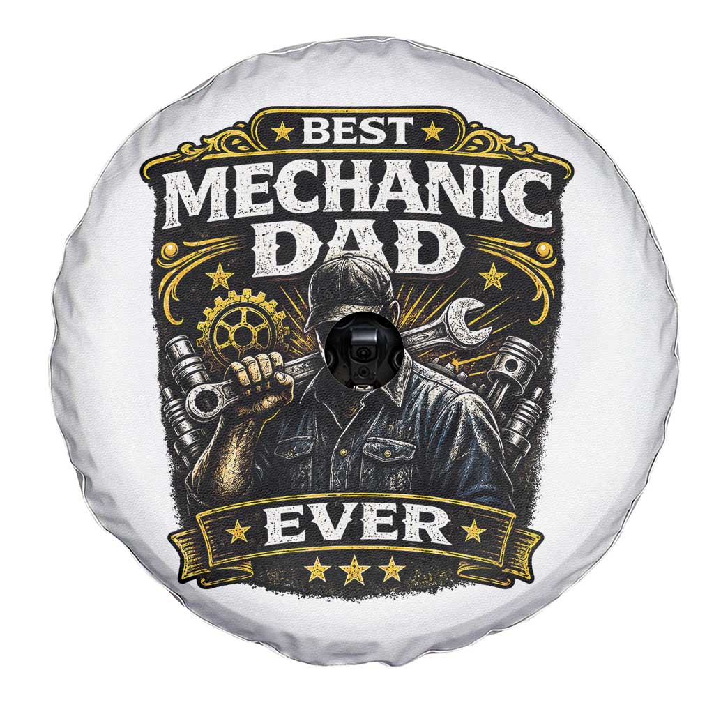 Best Mechanic Dad Ever Spare Tire Cover Auto Repair Fathers Day Graphic TS12 Print Your Wear