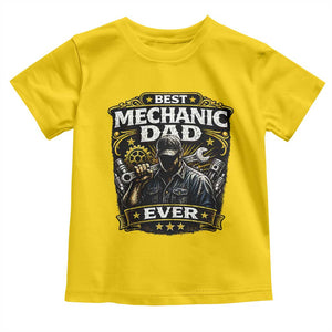 Best Mechanic Dad Ever Toddler T Shirt Auto Repair Fathers Day Graphic TS12 Daisy Print Your Wear