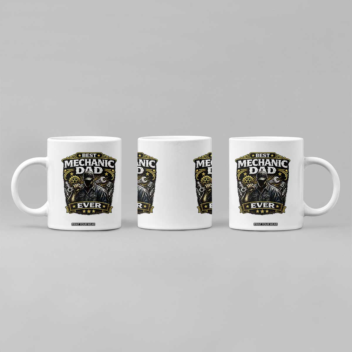 Best Mechanic Dad Ever Coffee Mug Auto Repair Fathers Day Graphic TS12 Print Your Wear