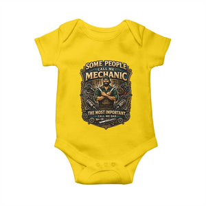 Some People Call Me Mechanic Important Call Me Dad Baby Onesie Fathers Day Gift TS12 Daisy Print Your Wear