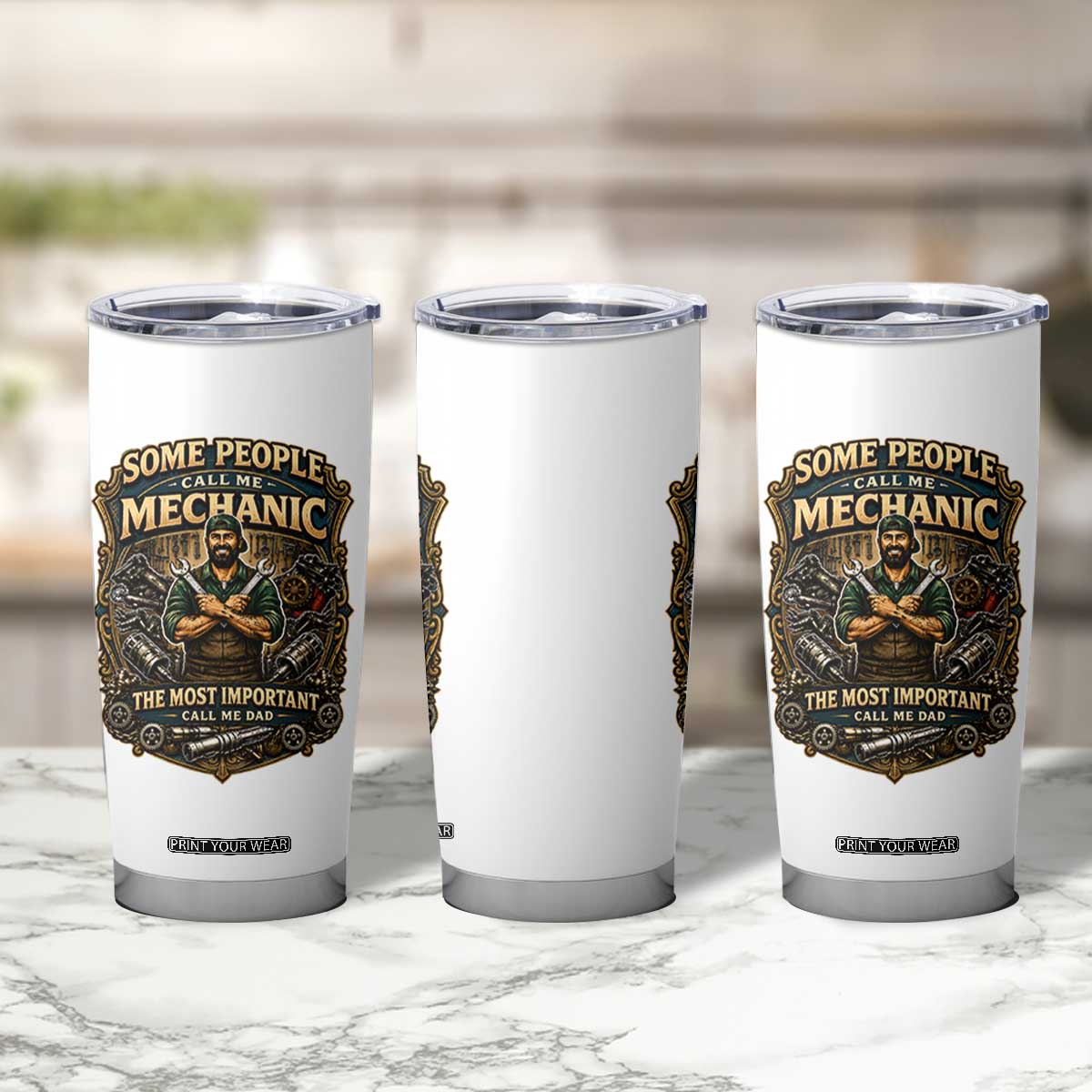 Some People Call Me Mechanic Important Call Me Dad Tumbler Cup Fathers Day Gift TS12 Print Your Wear