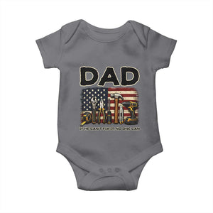 Mechanic Dad American Flag Baby Onesie If He Cant Fix It No One Can TS12 Charcoal Print Your Wear
