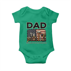 Mechanic Dad American Flag Baby Onesie If He Cant Fix It No One Can TS12 Irish Green Print Your Wear