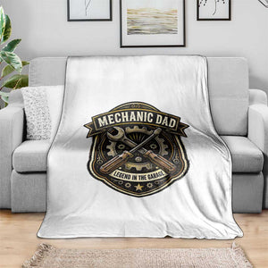 Mechanic Dad Legend In The Garage Throw Blanket Funny Auto Repair Fathers Day Gift TS12 Print Your Wear