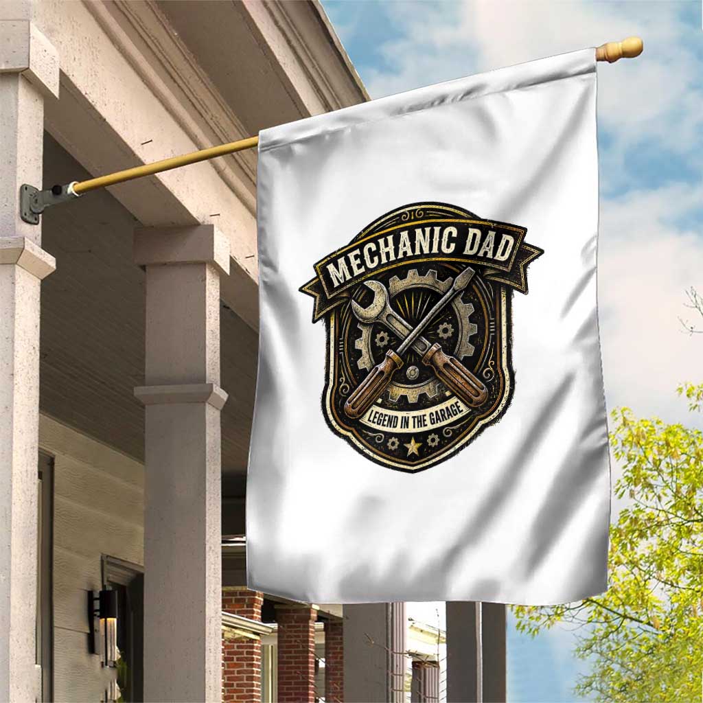 Mechanic Dad Legend In The Garage Garden Flag Funny Auto Repair Fathers Day Gift TS12 Print Your Wear