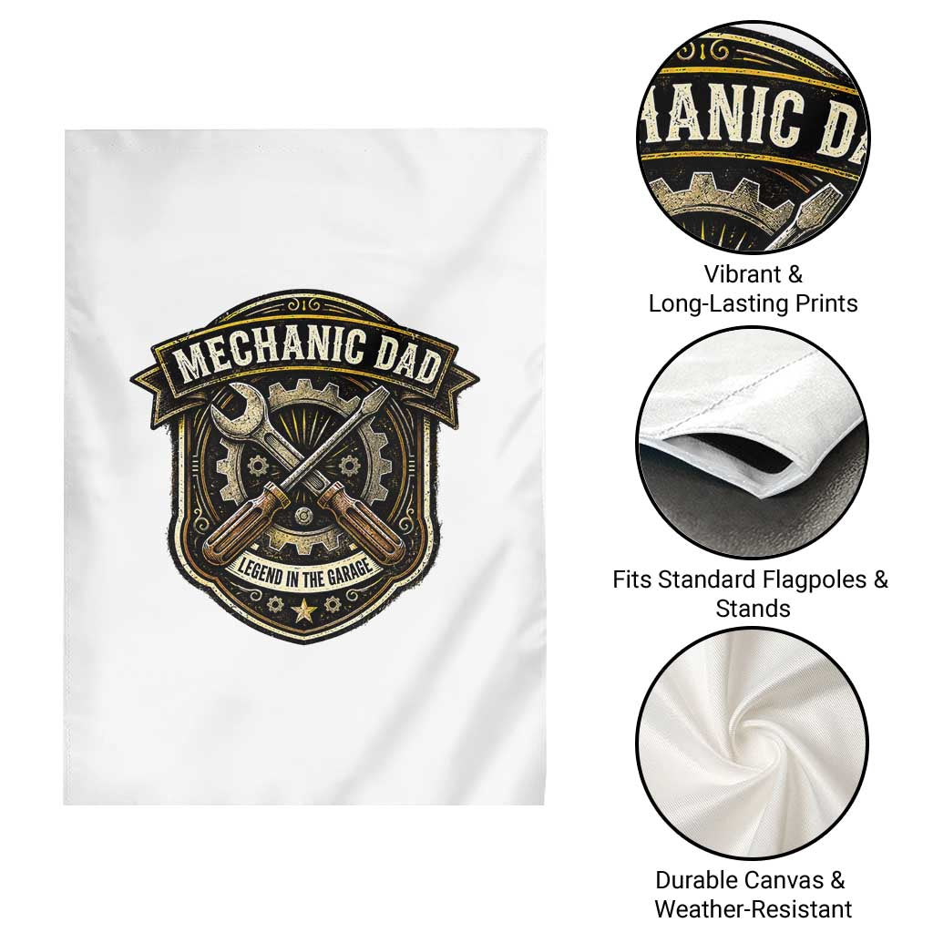Mechanic Dad Legend In The Garage Garden Flag Funny Auto Repair Fathers Day Gift TS12 Print Your Wear