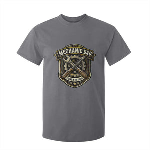 Mechanic Dad Legend In The Garage T Shirt For Kid Funny Auto Repair Fathers Day Gift TS12 Charcoal Print Your Wear