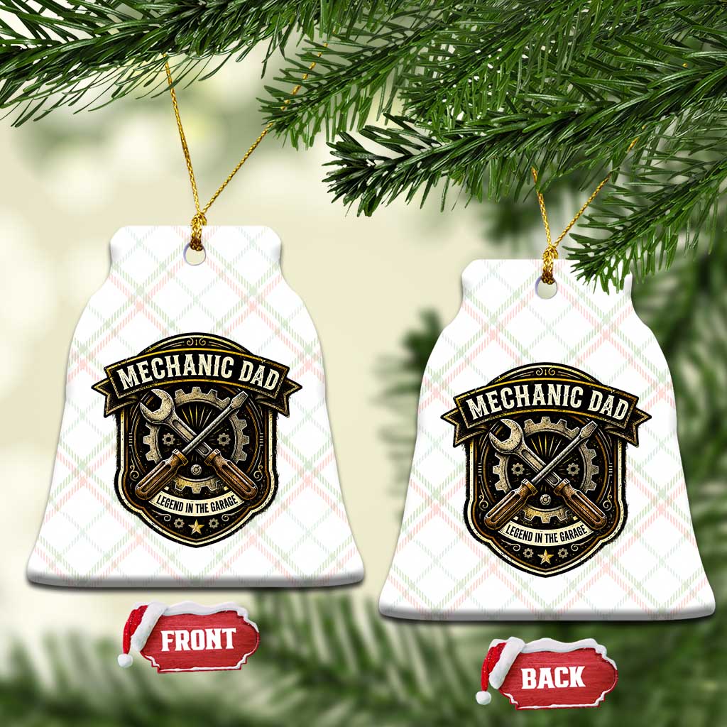 Mechanic Dad Legend In The Garage Ceramic Ornament Funny Auto Repair Fathers Day Gift TS12 Print Your Wear