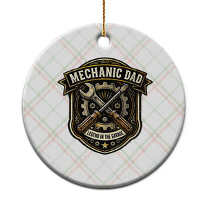 Mechanic Dad Legend In The Garage Ceramic Ornament Funny Auto Repair Fathers Day Gift TS12 1pc Christmas Plaid Print Your Wear