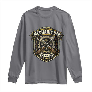 Mechanic Dad Legend In The Garage Long Sleeve Shirt Funny Auto Repair Fathers Day Gift TS12 Charcoal Print Your Wear