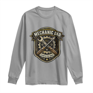 Mechanic Dad Legend In The Garage Long Sleeve Shirt Funny Auto Repair Fathers Day Gift TS12 Sport Gray Print Your Wear