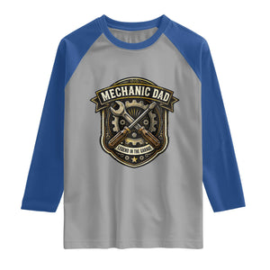 Mechanic Dad Legend In The Garage Raglan Shirt Funny Auto Repair Fathers Day Gift TS12 Sport Gray Royal Print Your Wear
