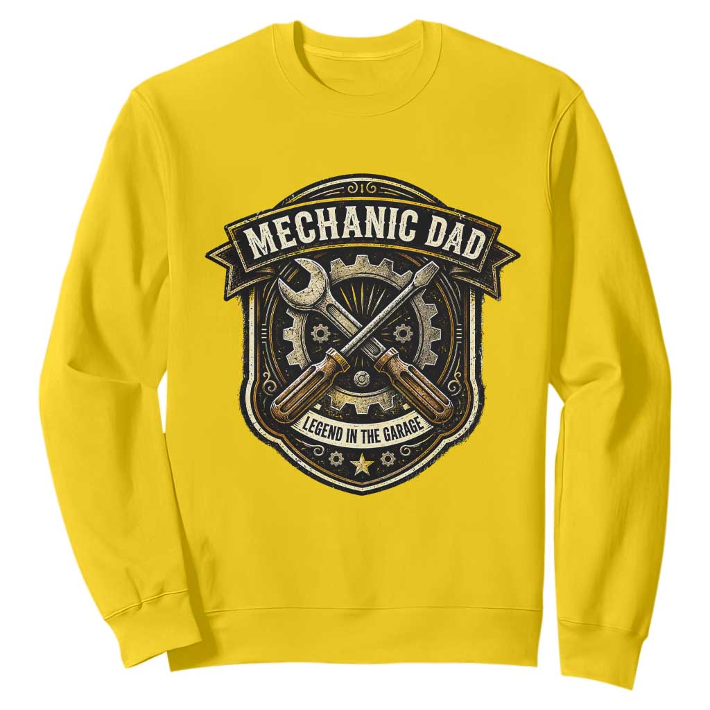 Mechanic Dad Legend In The Garage Sweatshirt Funny Auto Repair Fathers Day Gift TS12 Daisy Print Your Wear