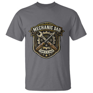 Mechanic Dad Legend In The Garage T Shirt Funny Auto Repair Fathers Day Gift TS12 Charcoal Print Your Wear