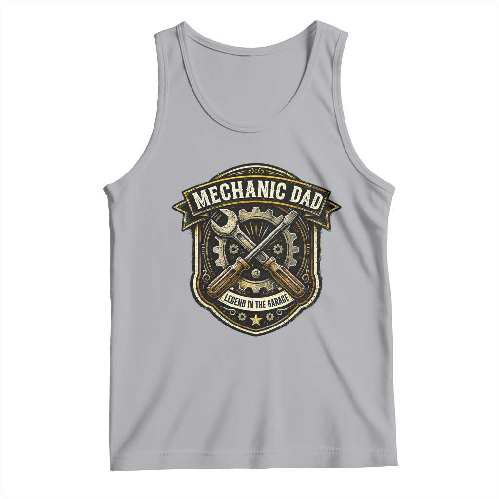 Mechanic Dad Legend In The Garage Tank Top Funny Auto Repair Fathers Day Gift TS12 Athletic Heather Print Your Wear
