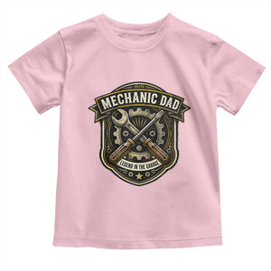 Mechanic Dad Legend In The Garage Toddler T Shirt Funny Auto Repair Fathers Day Gift TS12 Light Pink Print Your Wear