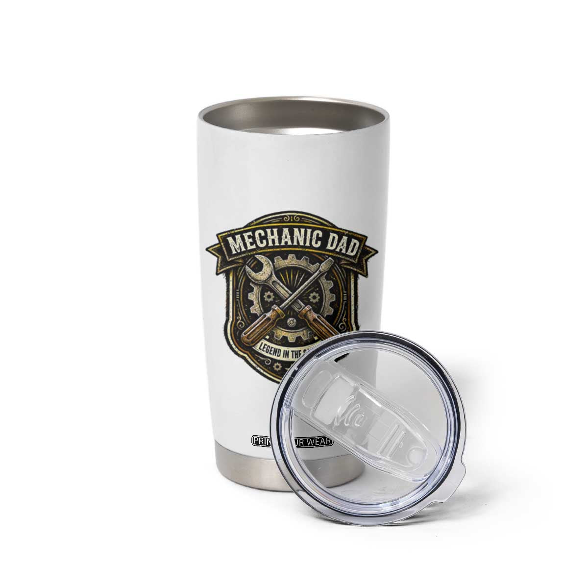 Mechanic Dad Legend In The Garage Tumbler Cup Funny Auto Repair Fathers Day Gift TS12 Print Your Wear