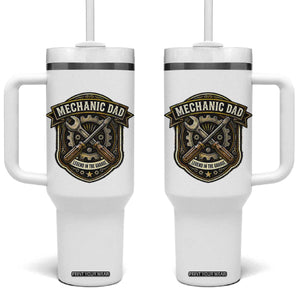 Mechanic Dad Legend In The Garage Tumbler With Handle Funny Auto Repair Fathers Day Gift TS12 One Size: 40 oz White Print Your Wear