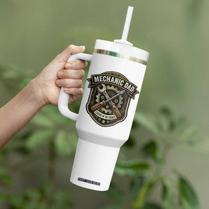 Mechanic Dad Legend In The Garage Tumbler With Handle Funny Auto Repair Fathers Day Gift TS12 Print Your Wear