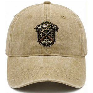 Mechanic Dad Legend In The Garage Washed Cotton Baseball Cap Funny Auto Repair Fathers Day Gift TS12 Print Your Wear