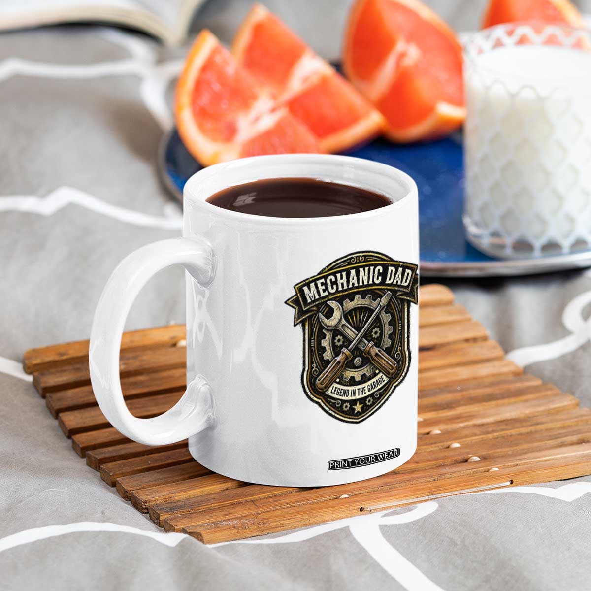 Mechanic Dad Legend In The Garage Coffee Mug Funny Auto Repair Fathers Day Gift TS12 Print Your Wear