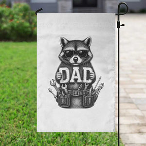 Funny Raccoon Dad Mechanic Garden Flag Trash Panda Fathers Day Gift TS12 Print Your Wear