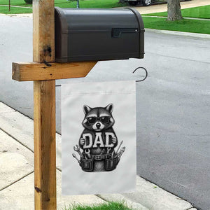 Funny Raccoon Dad Mechanic Garden Flag Trash Panda Fathers Day Gift TS12 Print Your Wear