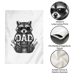Funny Raccoon Dad Mechanic Garden Flag Trash Panda Fathers Day Gift TS12 Print Your Wear