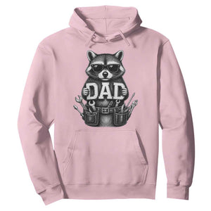 Funny Raccoon Dad Mechanic Hoodie Trash Panda Fathers Day Gift TS12 Light Pink Print Your Wear