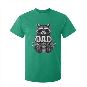 Funny Raccoon Dad Mechanic T Shirt For Kid Trash Panda Fathers Day Gift TS12 Irish Green Print Your Wear