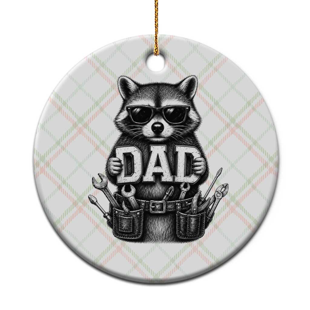 Funny Raccoon Dad Mechanic Ceramic Ornament Trash Panda Fathers Day Gift TS12 1pc Christmas Plaid Print Your Wear