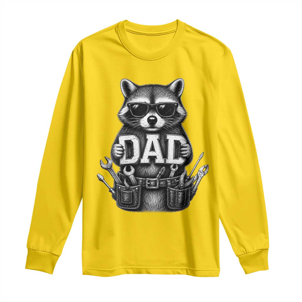 Funny Raccoon Dad Mechanic Long Sleeve Shirt Trash Panda Fathers Day Gift TS12 Daisy Print Your Wear